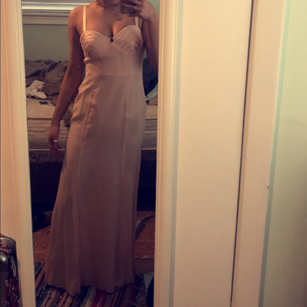 Light pink formal maxi dress